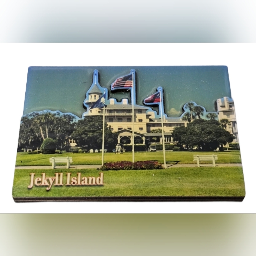 Jekyll Island Club Resort Fridge Refrigerator 3D Magnet Georgia Vacation Hotel